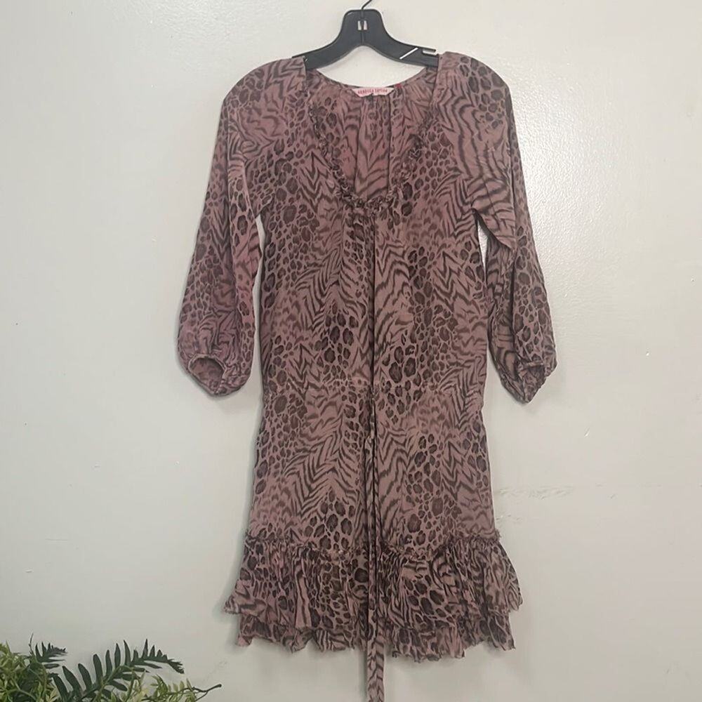 REBECCA TAYLOR 100% ANIMAL PRINT DRESS SIZE 2